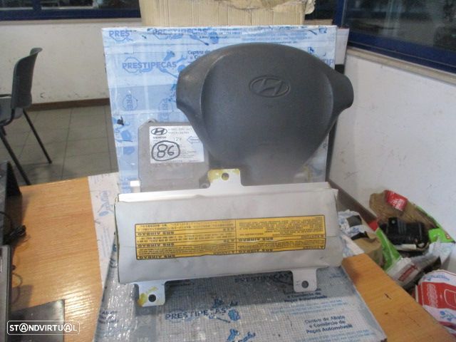 Kit Airbags 520241900B 9591026700  5205092 HYUNDAI SANTA FE I  2005 2.0CRDI 16V TURBO  125CV 5P PRETO SEM TABLIER - 1