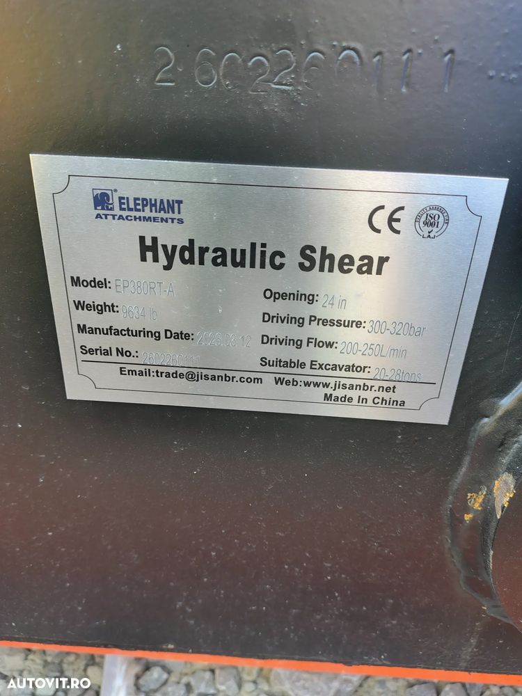 Fuchs Foarfeca hidraulica Rotativa taiere fier ELEPHANT EP380RT-A - 7