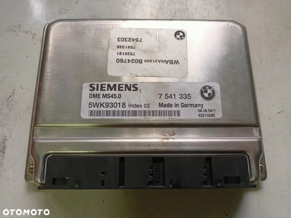 Sterownik silnika komputer BMW E60 E61 E83 X3 M54 Europa DME MS45.0 7541335
