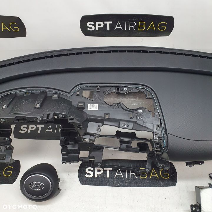 ELANTRA VII 7 DESKA ROZDZIELCZA KONSOLA KOKPIT PULPIT PODUSZKI AIRBAG AIR BAG PASY KIT SET - 3
