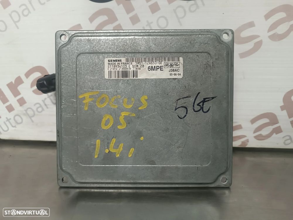 UNIDADE / CENTRALINA DO MOTOR FORD FOCUS II 04-09 1.4 16V REF. 5M51-12A650-GE S118934103 - 3