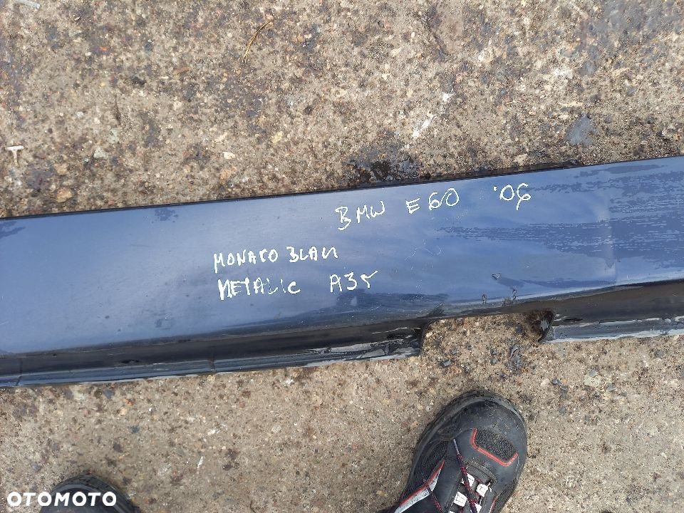 Listwa progowa prawa Bmw e60  06' kod Monaco Blau Metalic a35 - 6