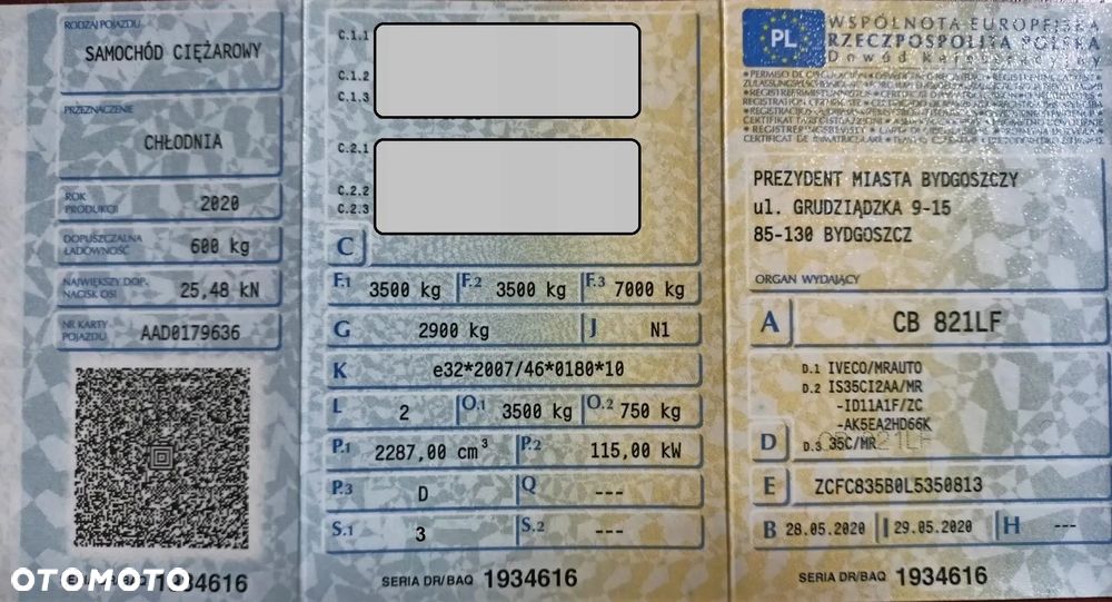 Iveco DAILY 156KM AUTOMAT CHŁODNIA IZOTERMA KRAJOWE BEZWYPADKOWE - 9