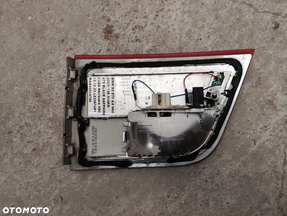 BMW X5 E70 LAMPA TYLNA PRAWA W KLAPĘ 7200822 2008R - 8