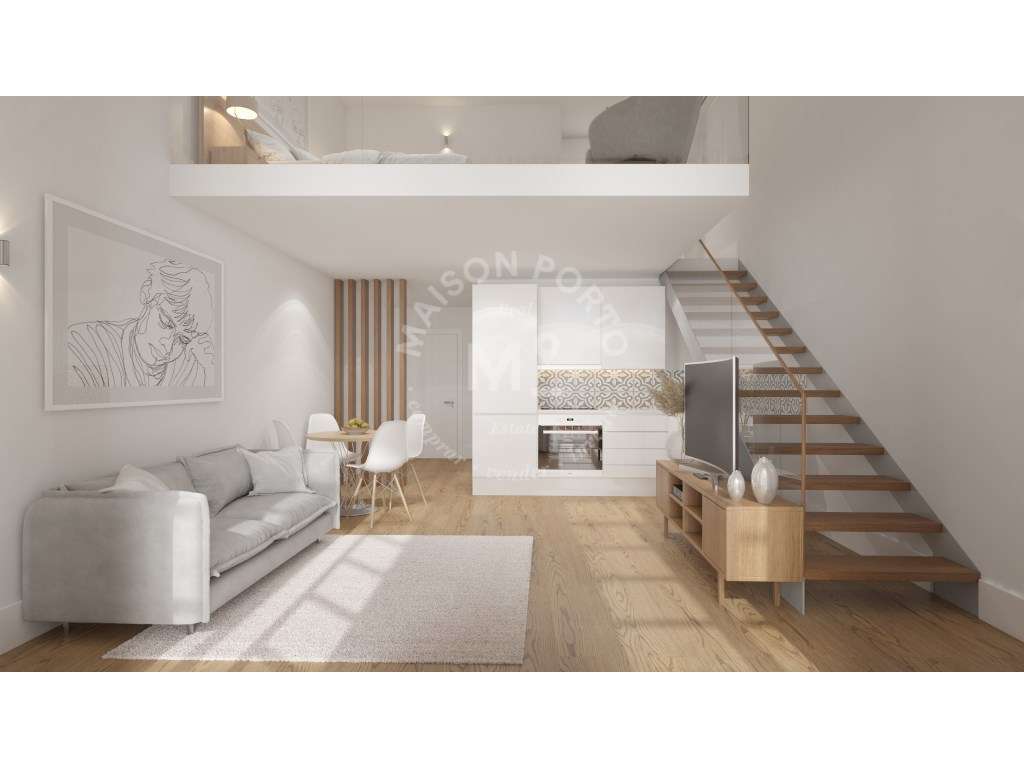 Apartamento T1(Loft) com Terraço com vista do Rio Douro em Vila Nov... - Grande imagem: 3/41