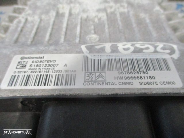 Centralina 9676963180 9678628780  9666681180  9665547480  9663123380  CITROEN C4 2 B71 FASE 1 2012 1.6HDI 112CV 5P BRANCO CONTINENTAL - 12