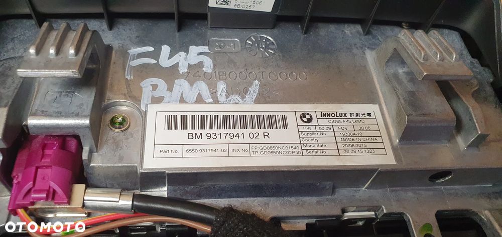 Wyświetlacz ekran monitor radio radioodtwarzacz navi nawigacja BMW 2 F45 9317941 - 9