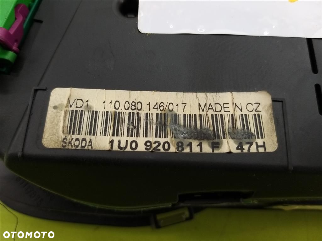 Licznik ZEGARY Skoda Octavia I 00-11 LIFT 1.9 TDI 1U0920811F 310 TYŚ KM - 6
