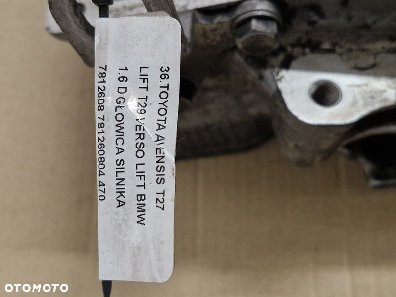 TOYOTA AVENSIS T27 LIFT T29 VERSO LIFT BMW 1.6 D GŁOWICA SILNIKA 7812608 781260804 - 5