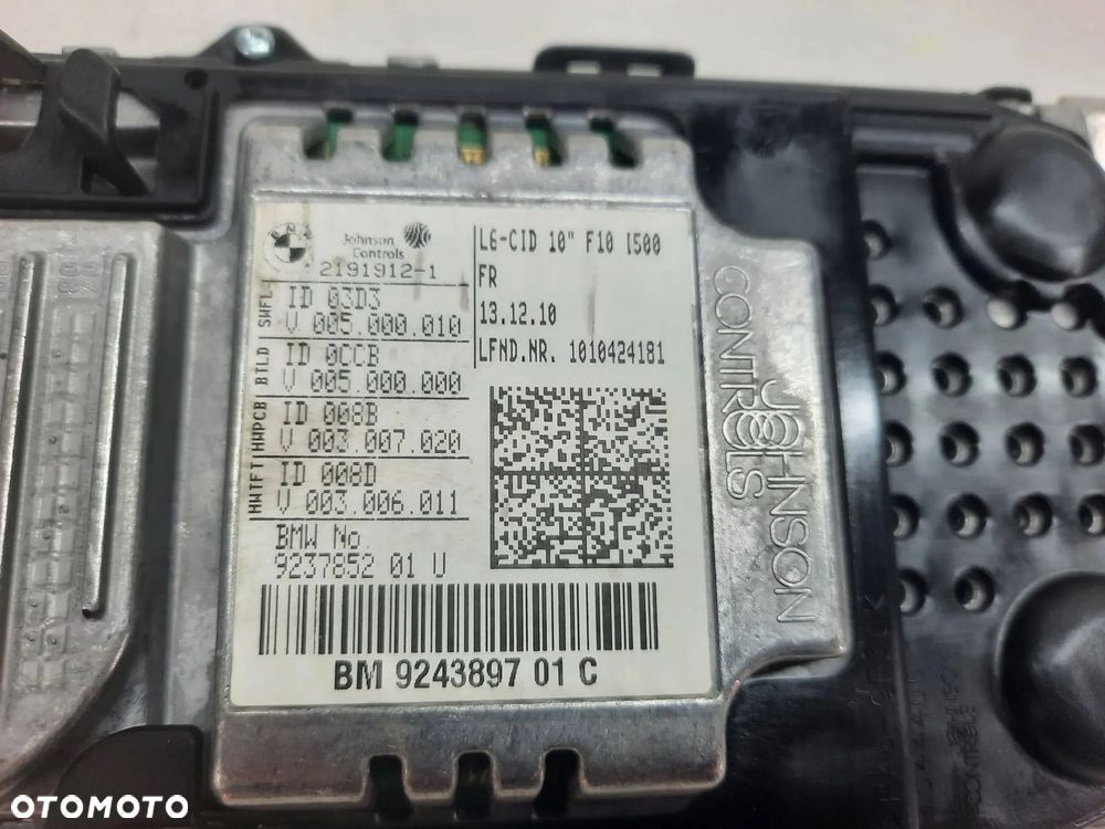 EKRAN WYŚWIETLACZ NAWIGACJI BMW 5 F10 F11 9243897 - 4