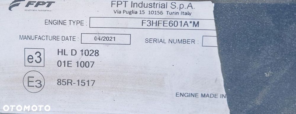 KOMPLETNY SILNIK IVECO S - WAY EURO 6 F3HFE601A*M LNG - 4