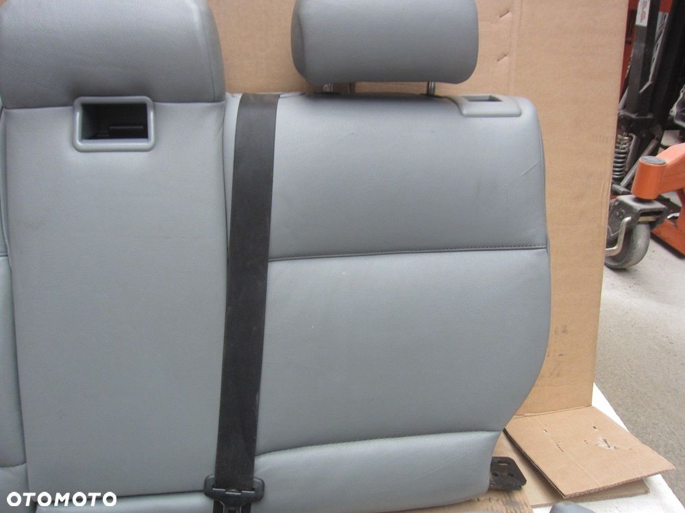 BMW 3 E46 KOMBI KANAPA TYLNA OPARCIE SZARE SIEDZISKO SZARA SKÓRA SKÓRZANY - 6