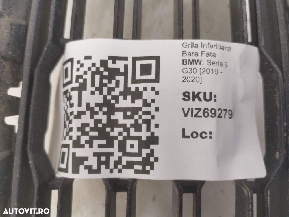 Grila Inferioara Bara Fata BMW Seria 5 G30 2016 2017 2018 2019 2020 Pa - 4