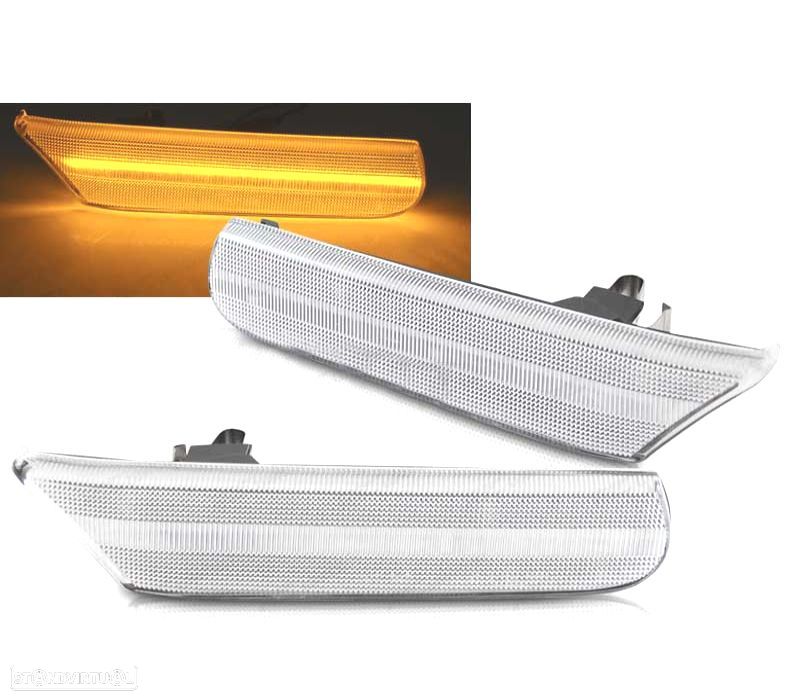 PISCAS LATERAIS PORSCHE CARRERA 911 996 BOXSTER 986 96-04 LED DINAMICO BRANCO - 1