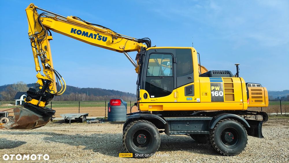 Komatsu PW 160 -8,  rototilt, system UNICONTROL 3 D GPS - 7