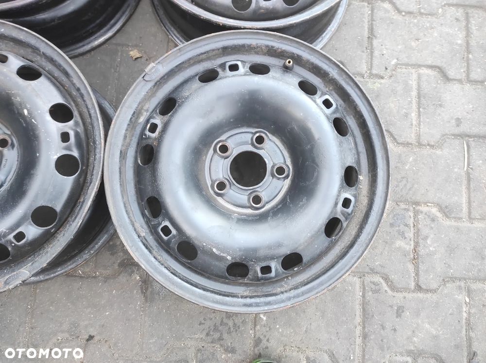 FELGI STALOWE STALÓWKI KOŁA 5X100 R15 CALI ET 43 6J KOMPLET 6Q0601027M VW GOLF 4 BORA SEAT LEON 1 TOLEDO 2 4 IBIZA 3 4  SKODA FABIA 1 2 3 ROOMSTER PRAKTIK AUDI A1 A2 A3 8L WYSYŁKA !!!!! - 2