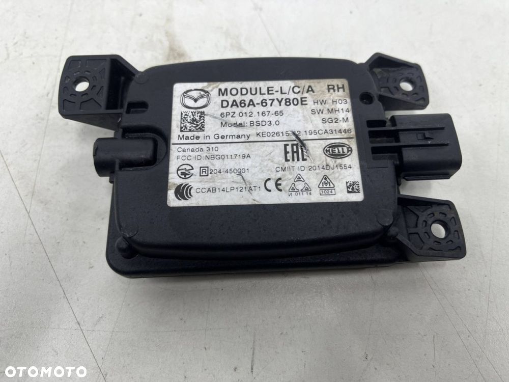 Radar Mazda 2 II DJ 2014r.- sensor czujnik martwego pola da6a-67y80e - 5