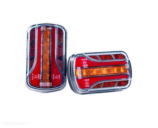 2x Lampa tylna uniwersalna LED  3-funkcyjna STOP/POZYCJA/KIERUNKOWSKAZ przyczepka - 1