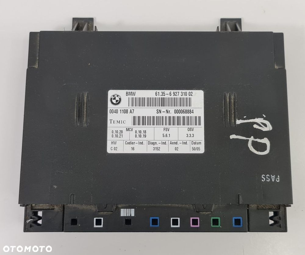 MODUŁ STEROWNIK FOTELA PRAWY BMW 5 E61 E60 6927310 - 1