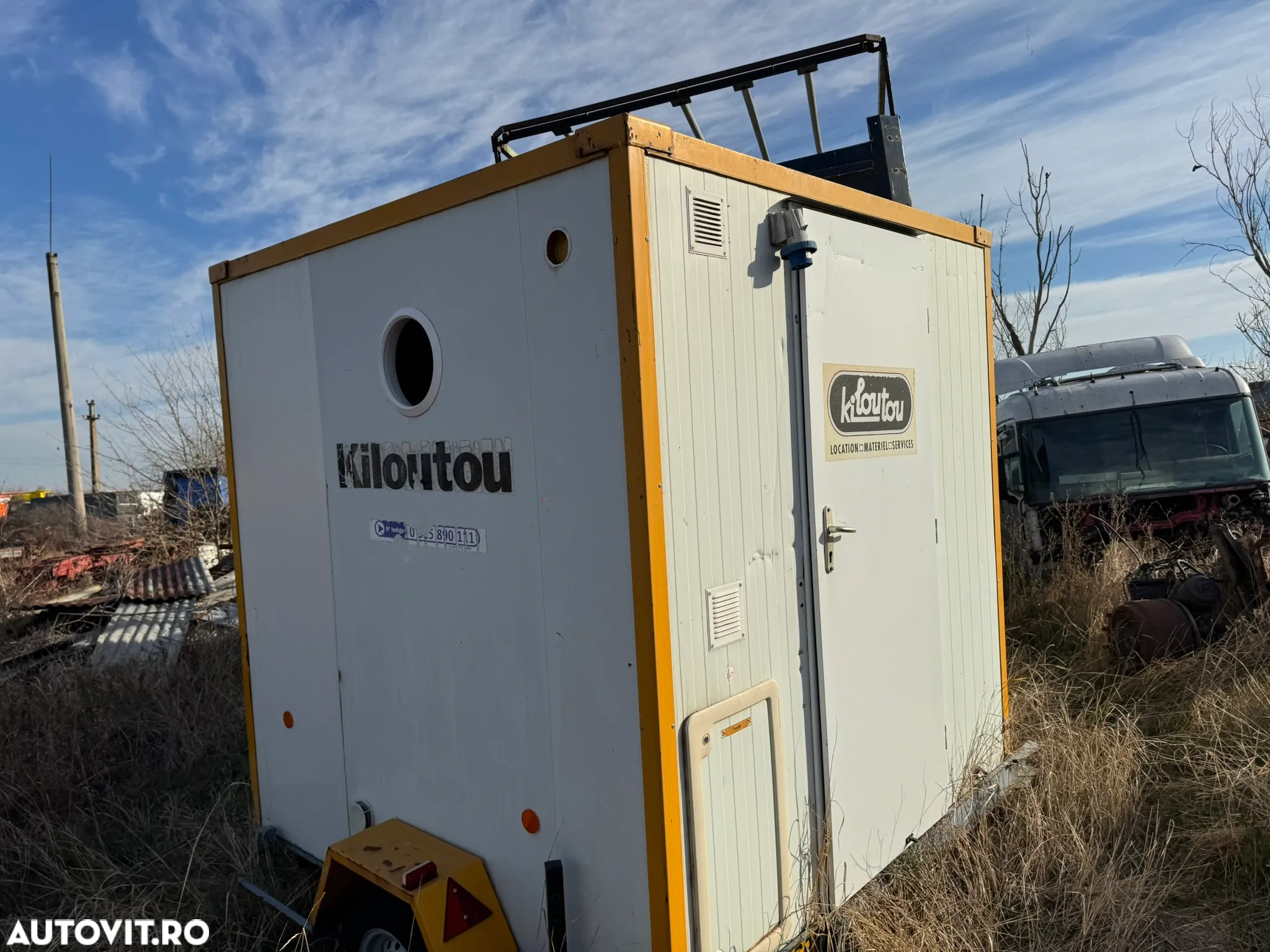 Remorca Container Vestiar / Depozit / Organizare Santier : 4 BUC : cu ACTE - 14