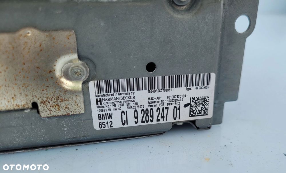 RADIO NAWIGACJA BMW F10 9289247 - 3
