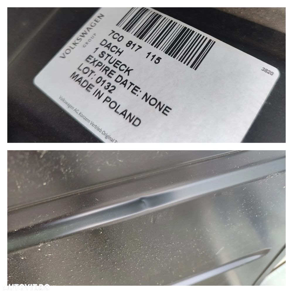 PLAFON / ACOPERIȘ VOLKSWAGEN CRAFTER 2 2017-2026 / COD OEM 7C0817115 - 8