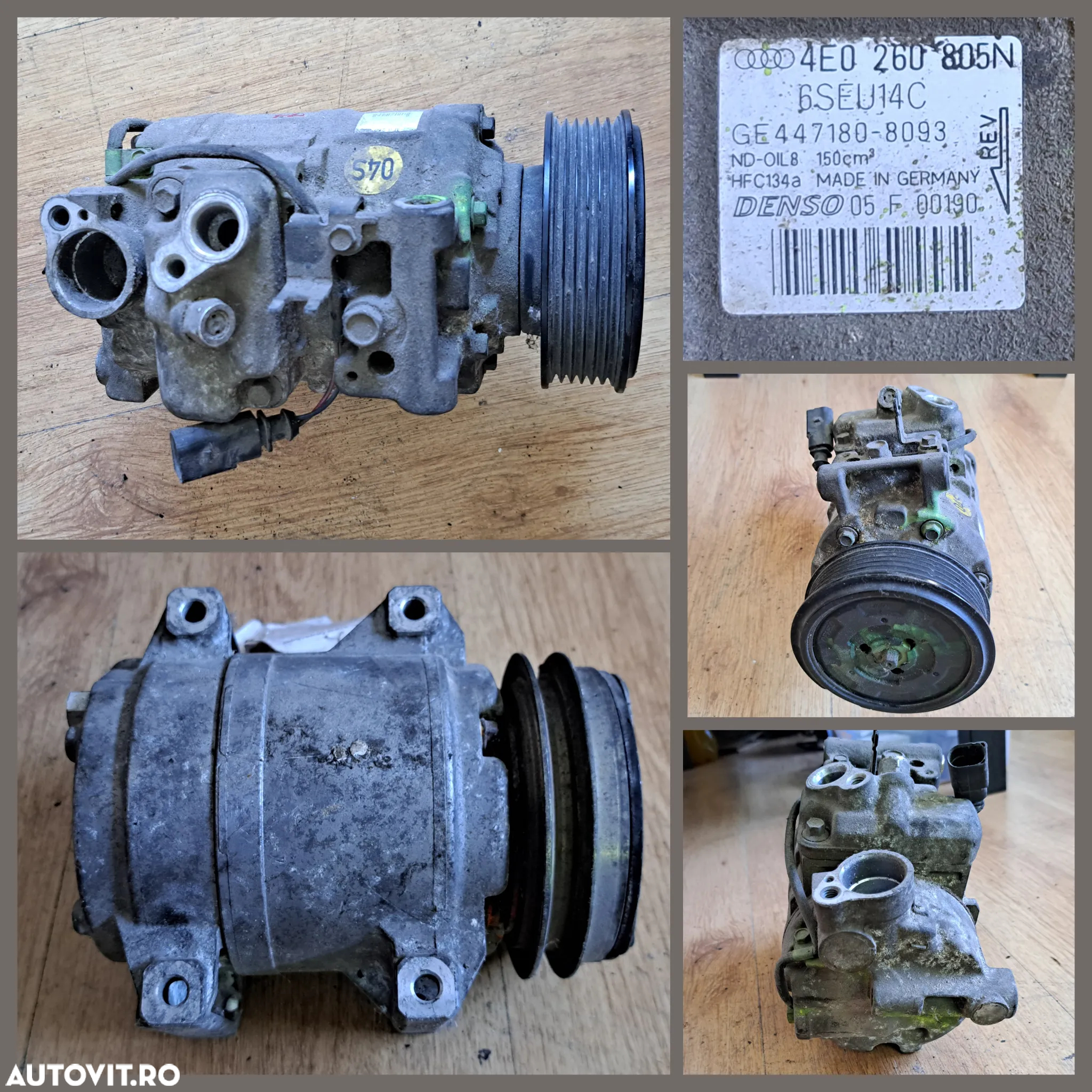 Compresor clima ac aer conditionat climatronic climatizare Audi A4 A6 A8 Q5 Volkswagen VW Phaeton Alfa Romeo Fiat Stilo Bravo Lancia Toyota Rav 4 Mitsubishi Pajero - 8