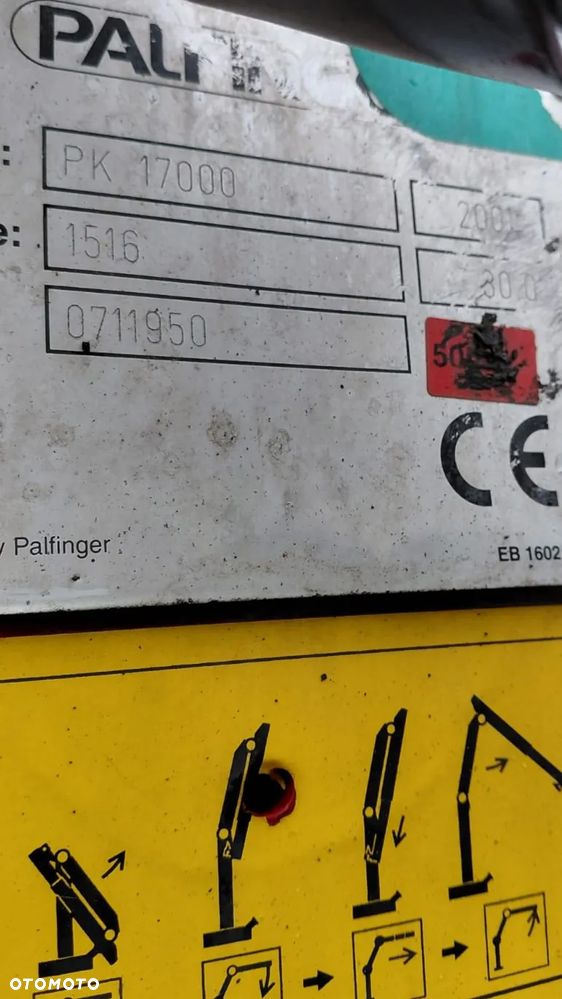 HDS ŻURAW PALFINGER  PK17000 ROK: 2001 - 6