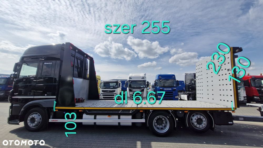 DAF XF 480 / ZESTAW TANDEM LAWETA / 15 ,6 M / SSC / PRZEJAZDOWY / NAJAZDY HYDRAULICZNE / STEROWANIE RADIOWE / WYCIAGARKA / OŚ PODNOSZONA / KLIMA POSTOJOWA - 37