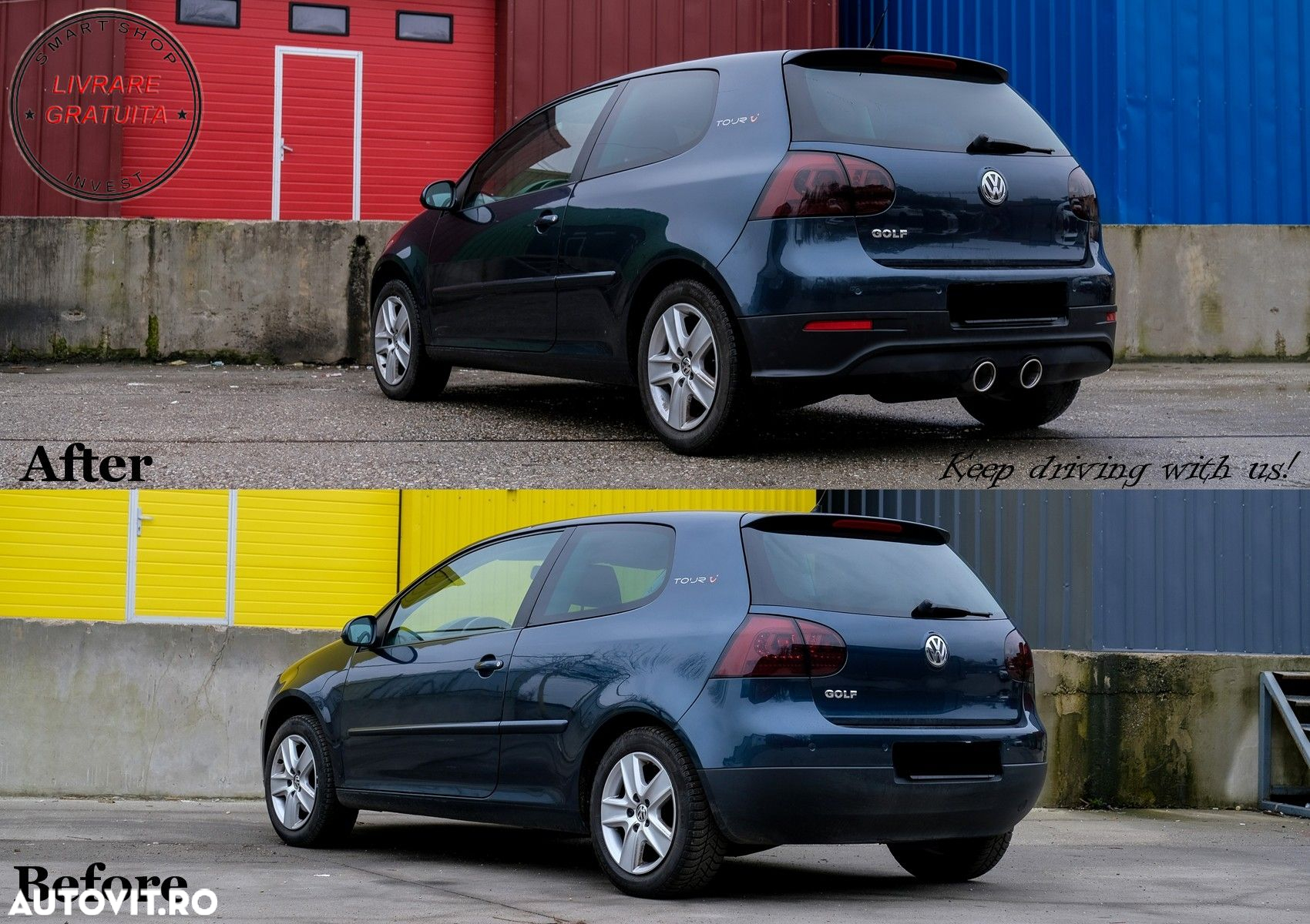 Prelungire Bara Spate cu Sistem de evacuare Catback VW Golf 5 V (2003-2007) R32 Lo- livrare gratuita - 14
