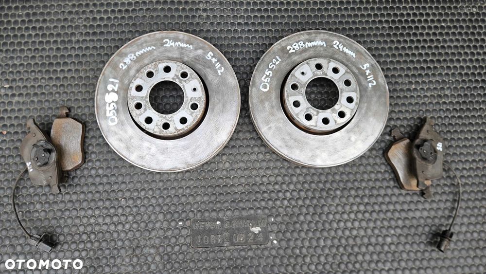 Tarcze Tarcza 288mm 245mm 5x112 Klocki Hamulce Przód Przednie Tył Tylne Audi A4 B6 B7 - 3