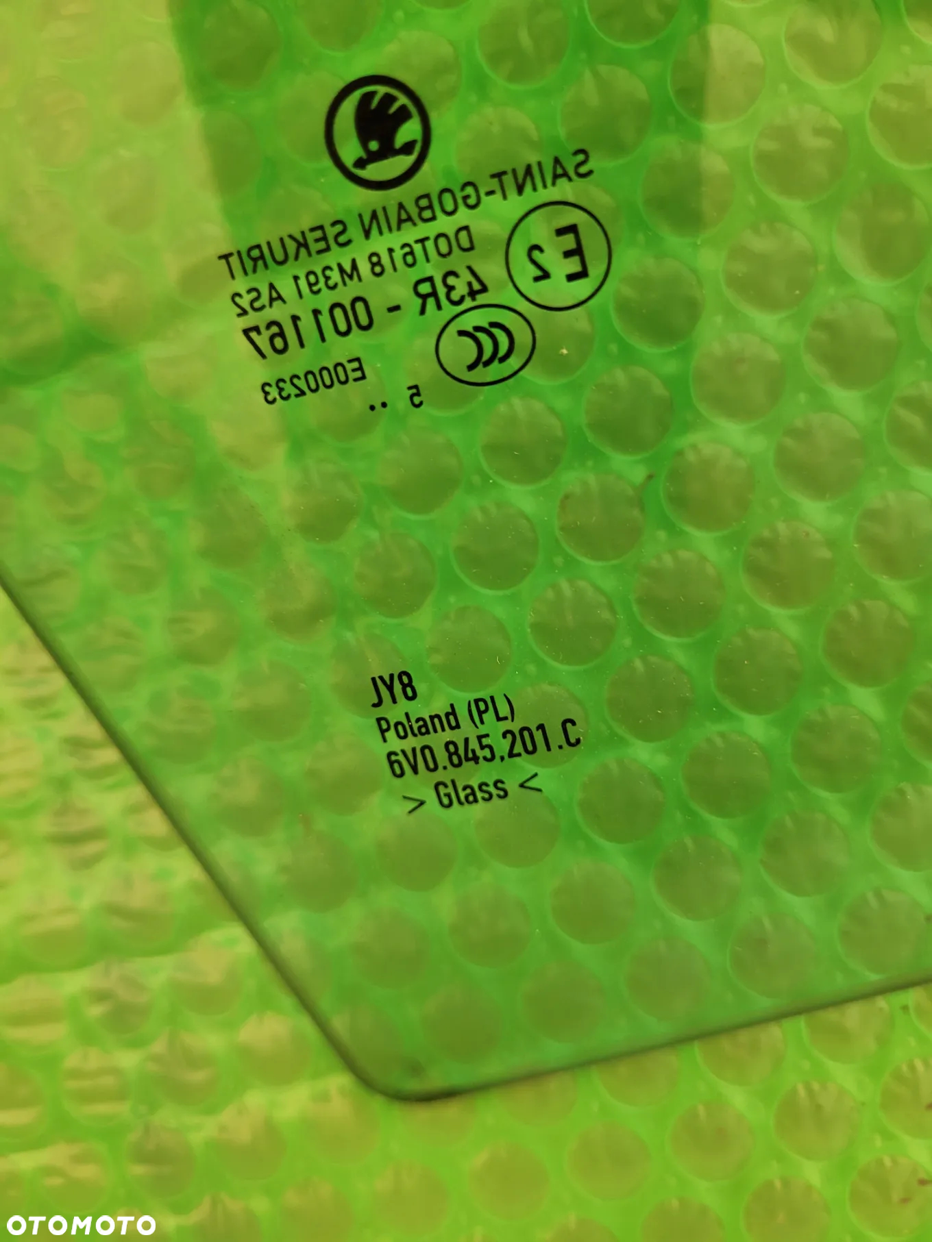SZYBA DRZWI  PRAWY PRZÓD SKODA FABIA III 14-21 - 7