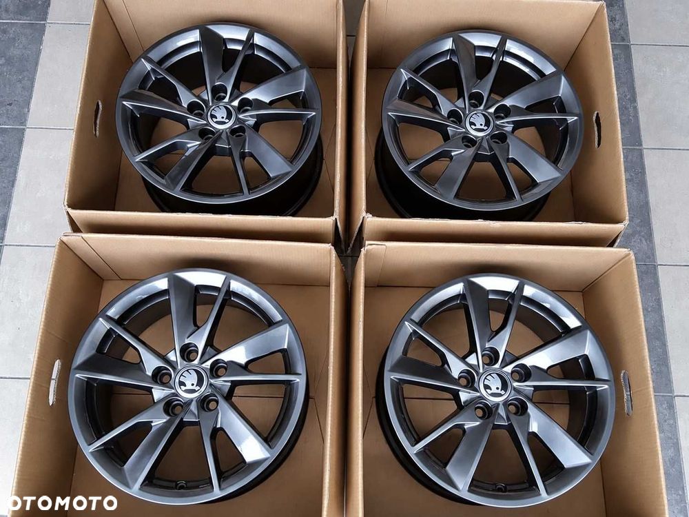 Alufelgi 16 5x112 Skoda Octavia Superb Yeti Karoq Nowe Chrom Shadow ! 607# - 5