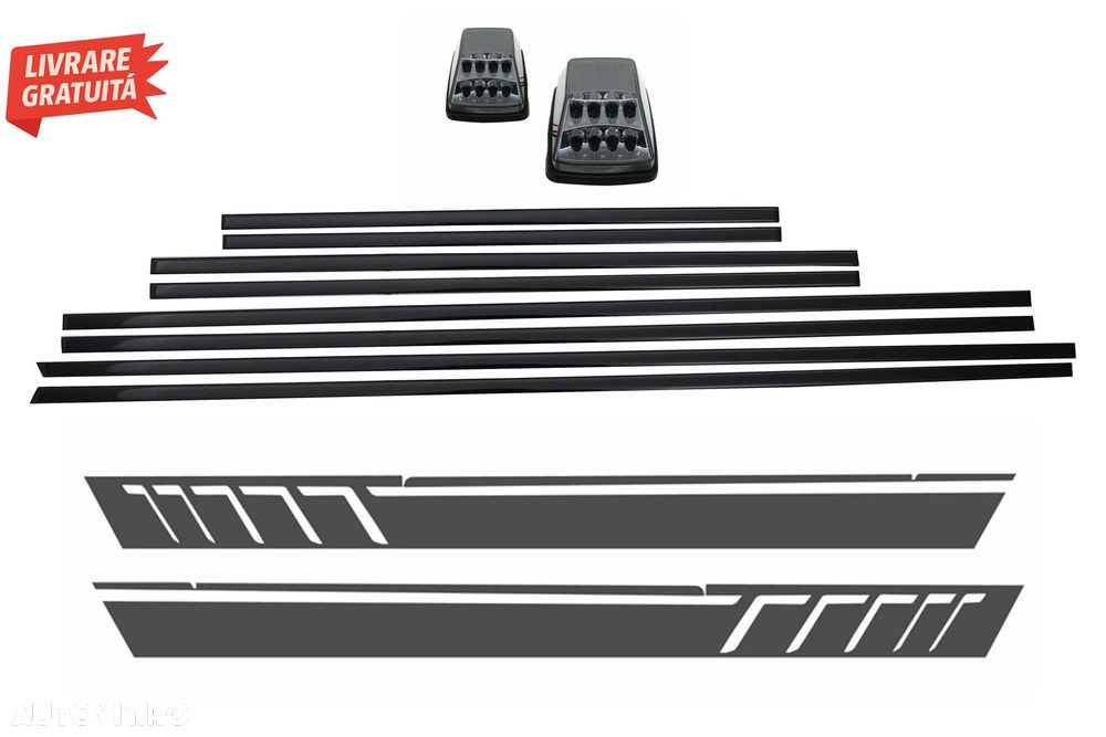 Bandouri Laterale Mercedes G-Class W463 (1989-2017) cu Stickere Laterale si Lampi - livrare gratuita - 1