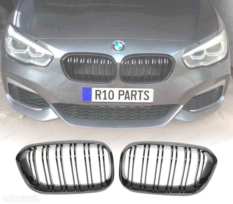 GRELHA FRONTAL BMW F20 F21 LCI 15-19 LOOK M1 PRETO BRILHANTE - 1