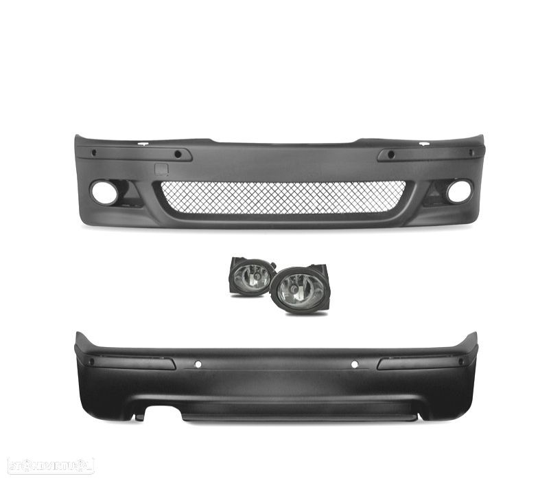KIT PARA-CHOQUES FRONTAL + TRASEIRO BMW E39 PDC LOOK M - 2