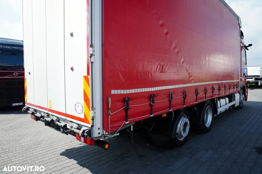 Mercedes-Benz ACTROS 2545 / SEMIREMORCĂ CU PRELATĂ (CURTAINSIDER) - 7,4 M / CAMION RIGID / MEGA / PRELATĂ RANFORSATĂ / - 13