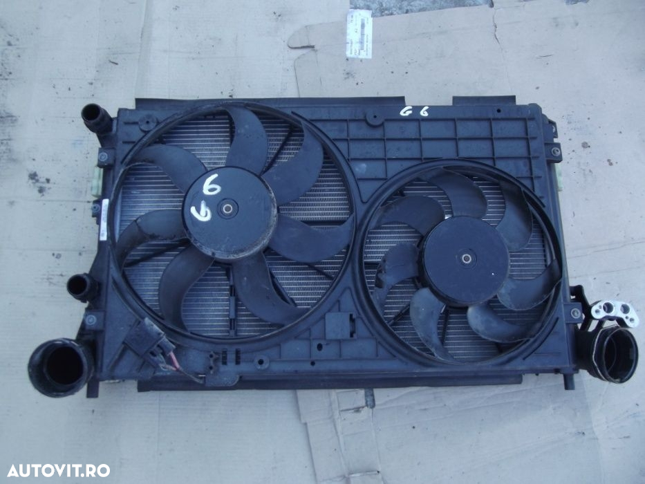 Radiator VW Golf 6 motor 1.4tsi radiatoare apa clima ventilatoare - 3