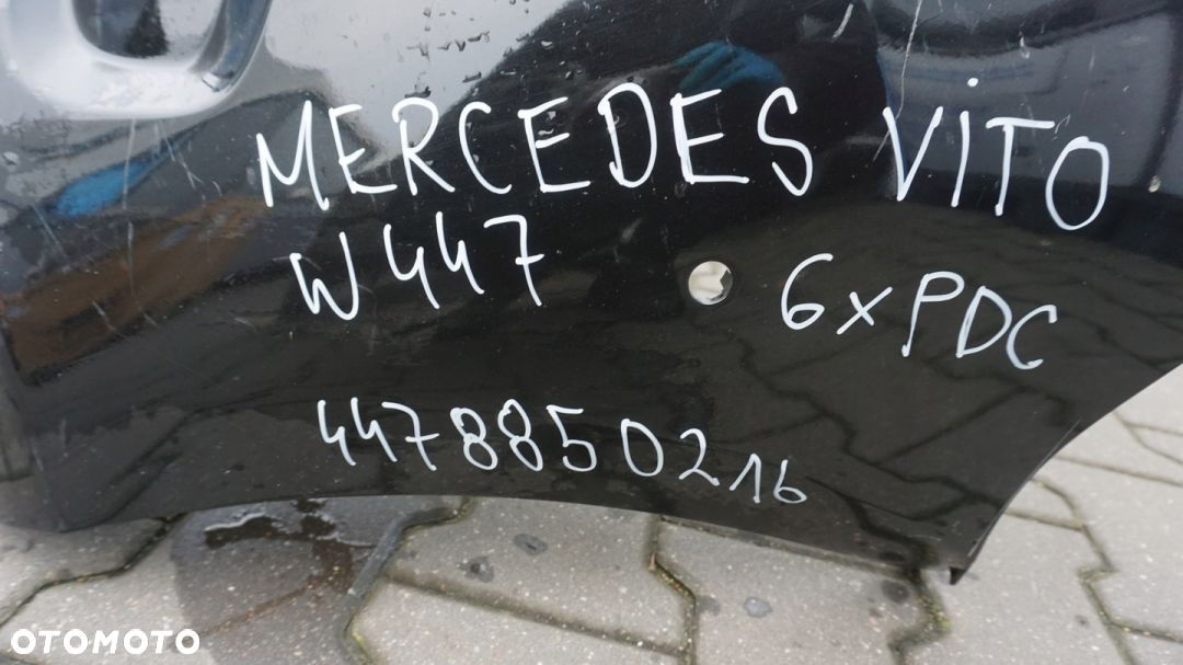 ZDERZAK PRZÓD MERCEDES VITO W447 CZARNY PDC - 2