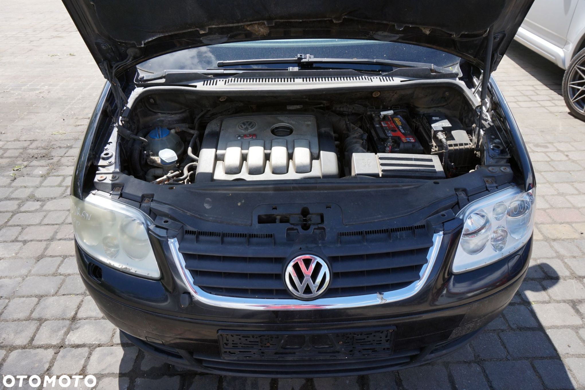 MASKA ZDERZAK BŁOTNIKI LAMPY TOURAN I 1T LC9Z XENON SPRYSKI VOLKSWAGEN 2003-2006 CZARNY PRZÓD KOMPLETNY - 22