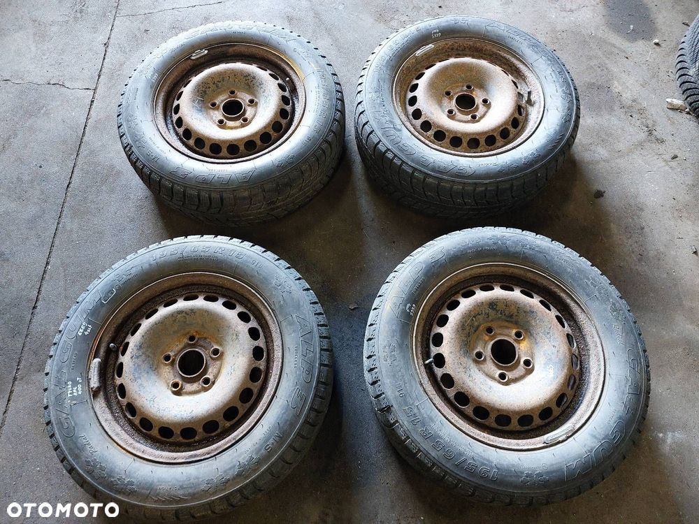 KOŁA KOMPLET FELGI OPONY ZIMOWE 5x112 6Jx15 ET45 FI57,1 195/65R15 VW - 1