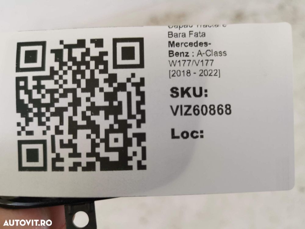 Capac Tractare Bara Fata Mercedes-Benz  A-Class W177/V177 2018 2019 20 - 8
