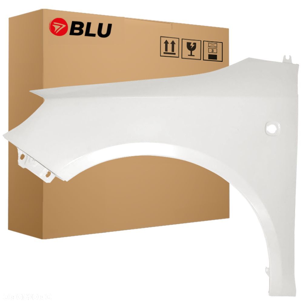 BLU Błotnik SKODA FABIA II 2 5J ROOMSTER LF9E lewy biały 07-15 przód CandyWeiss - 1