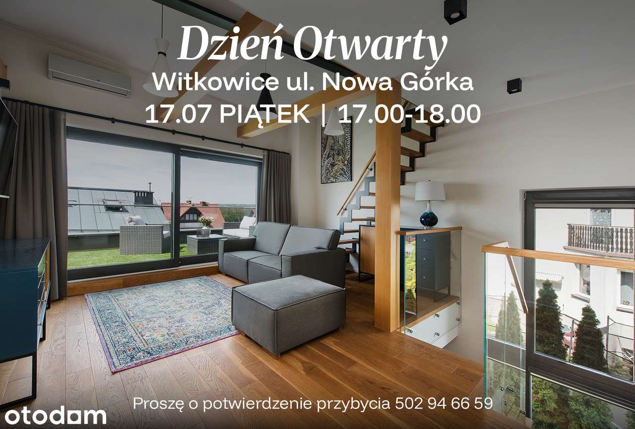 Apartament dwupoziomowy z antresolą i widokowym tarasem