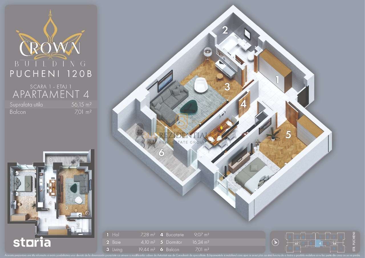 Photo 5 of Apartament 2 bedroom in Strada Pucheni