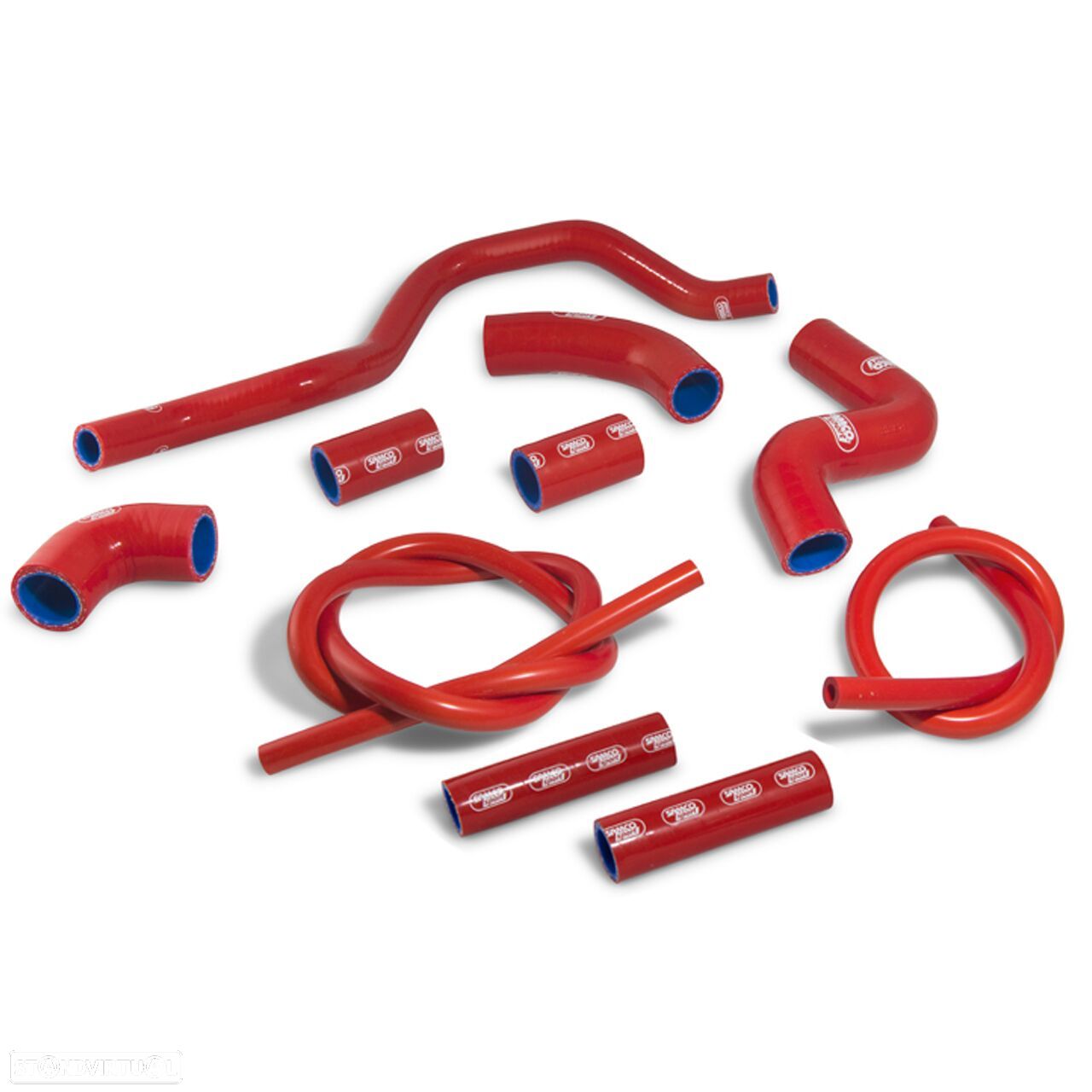 kit tubos radiador samco aprilia rsv4 vermelho - 1
