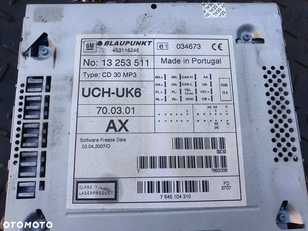 RADIO OPEL VECTRA C SIGNUM ASTRA H MERIVA A 13253511 - 4