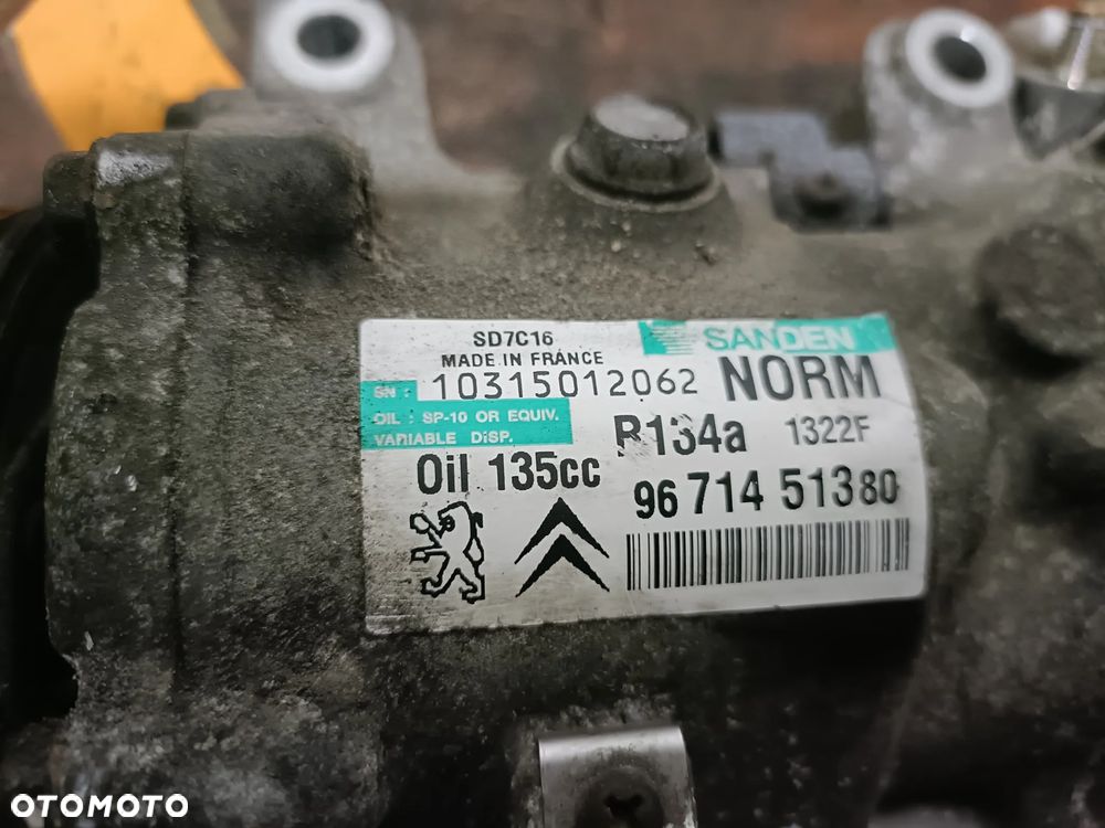 CITROEN C4 PICASSO I 06-13 2,0 HDI kompresor sprężarka klimatyzacji SANDEN 9671451380 * - 5