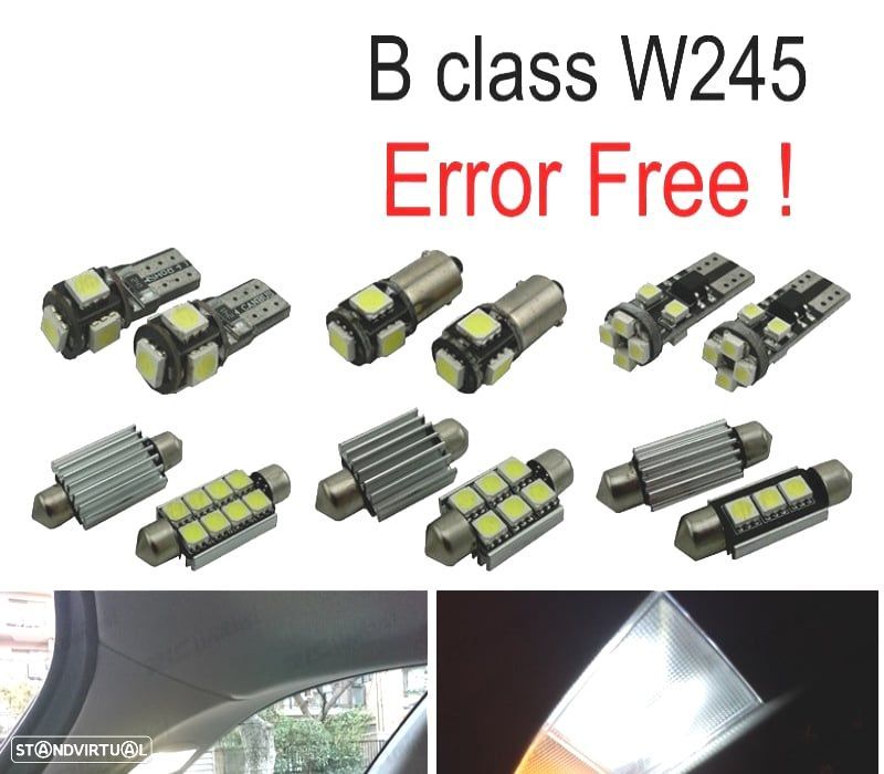 KIT COMPLETO DE 12 LAMPADAS LED INTERIOR PARA MERCEDES CLASE W169 A150 A160 A170 A180 A200 05-12 - 1