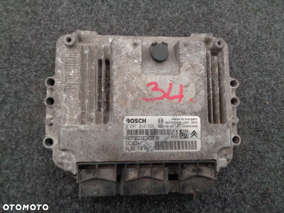 PEUGEOT 207 206+ 1.4 HDI KOMPUTER STEROWNIK SILNIKA 0281012526 / 9666171880